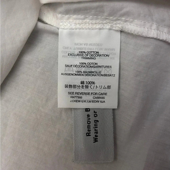 Madewell Embroidered Off-the-Shoulder White Top Floral Boho Crop Relaxed Fit - Picture 10 of 11